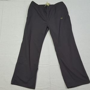 Iguana Med Scrubs Pants Mens XXL Gray Drawstring Work Medical 38x29.5